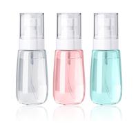 3 Piezas 60ml Bote Spray,Botella de Spray de Niebla Fina Vacía portátil, Recargable Conjunto de Botellas Maquillaje Vacio,Transparente Niebla Fina Atomizador,Botella atomizadora de viaje