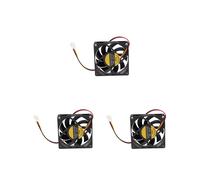 3 Piezas 70X70mm 12V 3-Pines Ventilador de Enfriamiento Enfriador Sin Cepillo CPU Caja de Computadora PC Negro