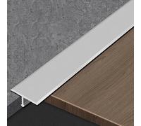 3 piezas 90cm Largo, Tapajuntas Suelo Perfil De Transición, Metal Aluminio Moldura En T, Fácil De Limpiar(Silver,4cm*270cm(3 * 90cm))