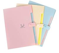 3 Piezas A4 Expansión Carpetas De Archivos, 5 Bolsillos Carpeta De Archivos Con Cierre A Presión Tamaño De Letra Organizador De Papel Para Documentos En Acordeón Para Oficina Escuela Casa