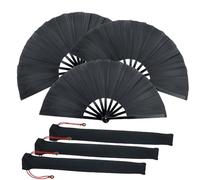 3 Piezas Abanicos Seda incluye funda de tela protectora con Cubierta protectora Tela,Ventilador Estilo Plegable,Ventiladores portátiles,para Danzas,Disfraces o Decoración