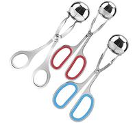 3 Piezas Acero Inoxidable Ballers de Carne, AIFUDA Antiadherente Bola de albóndiga Ball Maker Pinzas de Hielo para Cake Pop, Cucharada de Helado, Fruta, Masa de Galletas, Melón