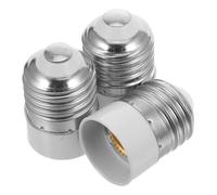 3 Piezas Adaptador de Base de Bombilla E27 a E14 Anillo de Cobre | Cuerpo de Cobre y Pc, Resistencia a Altas Temperaturas, Reutilización de Luminarias, para Mantenimiento y Locales