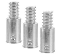 3 Piezas Adaptador de Mango de Escoba Roscado de 19mm | Punta de Repuesto Cabeza Roscada, Compatible Escoba y Poste Telescópico, Color Plata