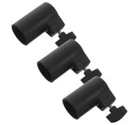 3 Piezas Adaptador de Montaje de Altavoz 35 a 38mm negro | Interior Antideslizante, Anillo Metálico de Refuerzo, Manguito Telescópico Recto, Abrazadera de Sujeción