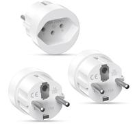 3 Piezas Adaptador Enchufe Suiza, Adaptador de Viaje Suiza, Enchufe Europeo/España Viaje EU a Tipo J para S-uiza, Maldivas, Ruanda, Liechtenstein