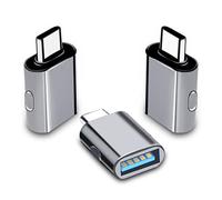 3 Piezas Adaptador USB C Macho a USB 3.0 Hembra con OTG, Thunderbolt 4/3 Tipo C a USB A para MacBook, portátiles, DELL XPS,teléfono móvil Samsung Huawei y Más Dispositivos Tipo C - Gris Espacial
