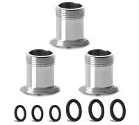 3 piezas Adaptadores de Grifo, CNYMANY Heighten Macho M22 mm a Macho M16 mm adaptador de aireador de cocina adaptador de grifo de fregadero conexión de manguera de jardín filtro