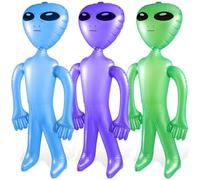 3 Piezas Alienígenas Inflable,Alien Inflable,75 cm Muñeca Inflable Alien,Alien Gigante Inflable,Juguete Grande Inflable,decoración de fiesta con temática alienígena