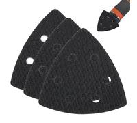 3 Piezas Almohadilla de Repuesto para Lijadora Delta, 93 x 93 x 93 mm Triangular Almohadilla de Respaldo Para Lijadora, 6 Orificios Almohadilla de Lijado de Repuesto para Lijadoras Triangulares
