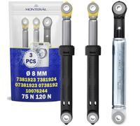 3 Piezas Amortiguadores Lavadora 75N y 120N Ø8 mm con Código Original 7381923 7381924 07381923 0738192 10076244 para Miele - Garantía de 10 Años - MONTERAL