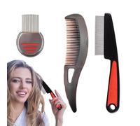 3 piezas anti caspa - desintoxicación del cuero cabelludo, nokkit, cuero cabelludo dientes finos de acero inoxidable para lavar y calmar, unisex