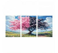 3 Piezas Árbol Pintar por Numeros Adultos 60 x 90cm*3 Luminiscencia Pintura por Numeros Adultos Paisaje para Decoracion Pared, DIY Lienzos para Cuadros Decoracion Salon Modernos Regalo Mujer JLYH-0811
