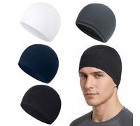3 Piezas Bandana Hombre y Mujer, Pañuelo Cabeza para Ciclismo, Running y Moto, Gorro Pirata Ajustable y Transpirable, Durag Elástico para Deporte al Aire Libre, Negro, Gris y Blanco