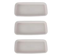 3 Piezas Bandeja Rectangular para Macetas, Plástico, 39,5x17x3cm | Polipropileno, Fondo Liso Antideslizante, para Bonsáis y Jardineros, Interior, Patio, Macetas