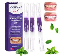 3 Piezas Blanqueadores Dentales,Gel Blanqueador de Dientes Efectivo,Elimina Manchas Rápidamente,Morado Teeth Whitening Stick,Rápida Blanquear los Dientes,Elimina Manchas y Aclara Dientes