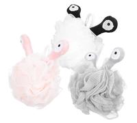 3 Piezas Bolas de Baño Suaves para Ducha, Exfoliación Corporal | Malla PU y Pe, Uso en Bañera o Ducha, Diseño Adorable, Adolescentes