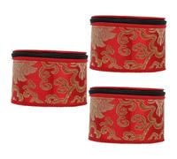 3 Piezas Bolsa de Cuenco con Sonido de Buda Botellas Difusoras Vacías para Coche Cuenco de Canto Tibetano Estuche de Transporte Estuche para Cuenco con Sonido de Buda Funda de Cuenco con Sonido de