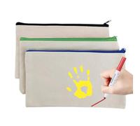 3 Piezas Bolsa De Tela En Blanco Diy 21 X 12 Cm Bolsas De Maquillaje De Lona Estuche Plumier Con Cremallera Bolsa De Cosméticos Pequeña Bolsa Cosméticos Tela Para Viajes Cosméticos Manualidade
