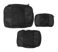 3 Piezas Bolsa de Viaje Grande, Poliéster Negro, Organizador | Separación de Equipaje, Reduce Arrugas, para Maleta y Camping, Adecuado para Cosméticos y Artículos