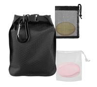 3 Piezas Bolsa de Viaje para Jabón,Contenedor de jabón de Viaje,contenedor portátil para jabón con 2 bolsa de malla,Impermeable Bolsa de Jabón de Secado Rápido,para Actividades al Aire Libre y Acampar