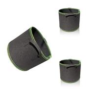 3 Piezas Bolsas de Tela No Tejida para Plantas, AMONENZ Bolsa de Cultivo, 14 litros Bolsas Cultivo de Plantas, Bolsa Reutilizable para Plantas con Asa para Plantas, Verduras, Flores, Fresas