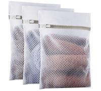 3 Piezas Bolsas Lavadora, Bolsas de Malla Lavado para Lavadora con Cremallera, para Ropa Delicada Sujetador Interior Calcetines Zapatos - 30 x 40 cm