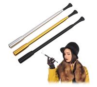 3 Piezas Boquilla Cigarrillo Extensible,Pitilleras Para Cigarrillos Mujer,Reutilizable Boquilla para Cigarrillo,Compatible con Cigarrillos Regulares,20S Style Cigarette Holder,Negro Dorado Plateado