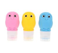 3 Piezas Botella de Viaje Búho de Silicona para Loción y Champú | Dispensador Hermético de Pp, para Tóner y Fragancia, Adecuado para Viaje y Cosméticos Color Aleatorio