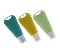 3 Piezas Botella de Viaje de Silicona 90ml para Champú y Loción | Ligera y Portátil, Uso Múltiple, para Cosméticos y Aseo Estilo Aleatorio
