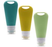 3 Piezas Botellas de Champú de Viaje de Silicona 90ml, Recargables | Recipientes para Aseo, Uso Multiusos, Diseño Ligero y Bonito, Fáciles de Llevar en Bolso o Maleta Estilo Aleatorio