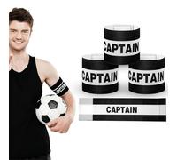 3 Piezas Brazalete de Capitán Ajustable, Brazalete de Capitán de Fútbol para Niños y Adultos, Banda de Brazo Transpirable para Fútbol Rugby Baloncesto, Accesorio Deportivo para Jóvenes y Adultos