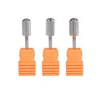 3 piezas Broche de carburo de tungsteno Acero eléctrico para manicura Nail Art Drill bit Grueso Medio Fino Grit