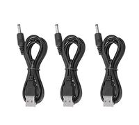 3 Piezas Cable de Alimentación de 5V DC, Conector de Cable de Carga USB a Conector Jack de 3,5 x 1,35mm, Cable Universal de Doble Capa de Aislamiento de PVC Compatible con USB