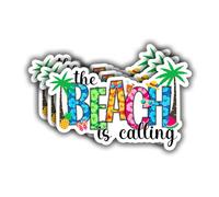 (3 piezas) Calcomanía divertida de The Beach is Calling para vaso de vida oceánica para Kindle, portátil, botella de agua, teléfono, casco duro, calcomanía de vinilo - 3 x 2 pulgadas