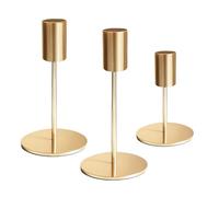 3 Piezas Candelabro Dorado, Candelabros Decorativos de Velas, Candelabro Decorativos, 8.5/14/16 cm Candelabros para Velas, para Decoración de Mesa de Boda