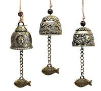 3 Piezas Carrillon de Viento, Carrillon de Viento Exterior, Campanas de Viento Vintage, Suerte Campanas de Dragón, Campana de Viento Chinas de Feng Shui, para Decoración de Jardín Familia