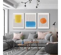 3 Piezas Cartel-Póster Nórdico Moderno Abstracto Impresión Sobre Lienzo Pintura Artística Cuadro Minimalista Pared Ideal la Decoración Hogar la Oficina O Cualquier Otra Habitación-60*70cm (Sin marco)
