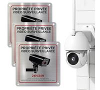 3 Piezas Cartel Zona Videovigilada-Cartel Camara Vigilancia,15x15 cm Cartel Zona Videovigilada,Carteles Videovigilancia Reflectante de Aluminio,Carteles Alarma para Interior y Exterior