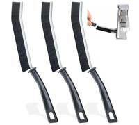 3 Piezas Cepillo de Limpieza de Grietas, Cepillo Juntas Limpieza Hogar, Cepillos Multifuncionales, Cepillo Limpia Juntas de Cerdas Duras, para Baño, Cocina, Bañera, Fregadero, Ventanas (Negro)