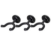 3 Piezas Classic Cantabile Soporte De Pared Para Guitarras (universal para E-Guitarra, Guitarra Clásica, E-Bajo, Bajo Acústico, Acolchado De Espuma De Moos) Negro
