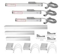 3 piezas codificador de escala lineal 5um lectura digital de precisión DRO para herramienta de medición del sistema JC800 Construcción de aleación de aluminio 200mm 300mm 700mm Opciones de (Stroke 0