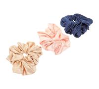 3 piezas Coletero de Satén Liso, Grande, Estilo Francés Elegante para | Tejido Minimalista, se Lleva como Pulsera, para Cabello Grueso, Medio o Largo, Fotos y Cumpleaños