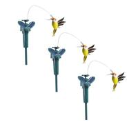 3 Piezas Colibrí Solar Aleteo, Colibrí Con Energía Solar O Batería, Colibríes Bailando Voladors, Encantadora MariposaSolar Decoración Jardín Pájaros, Pájaro Aleteador Para Jardín, Patio, Estaca