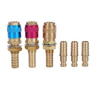 3 Piezas Conector de Latón Conjunto de Conector Rápido Antorcha de Soldadura M10 Conector Rápido Adaptador de Gas y Refrigerado por Agua Accesorios de Antorcha de Soldadura para