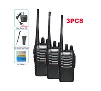 (3 piezas - Conector USB) 3 piezas Walkie Talkie Radio profesional BF-888S 16 canales Comunicación portátil