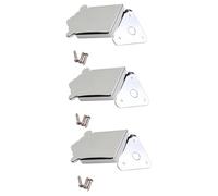 3 Piezas cordal triangular cola de metal Reemplazo del cordal de la mandolina guitarras partes de mandolina cordal para guitarra mandolina con cubierta Componente tirar de la placa