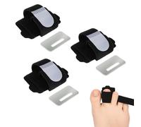 3 Piezas Corrector Dedo Martillo, Férula para Dedos con Placa de Aluminio para Enderezar Dedos, Corrector Dedos Pies, Separador de Dedo y Almohadillas para Máxima Comodidad y Talla Universal