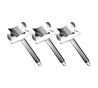 3 Piezas Cortadora de Empanadillas de Acero Inoxidable | Metal Plata, Limpieza Fácil y Uso Multifuncional, para Cocina Profesional, Restaurante y Wonton