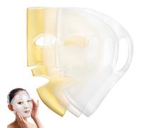 3 Piezas Cubierta de Mascarilla Facial Reutilizable de Silicona | Diseño 3d, Antideslizante, Uso en Baño y Vapor, Ganchos de Oreja, Absorción Nutritiva